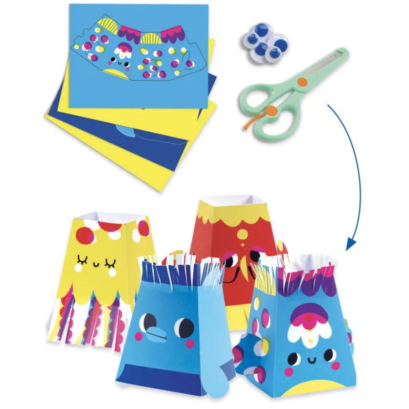 Djeco La mer et ses plaisirs, coffret d'activités créatives pour enfant 9294<Enfant Paper Toys | Autocollants Et Décalcomanies