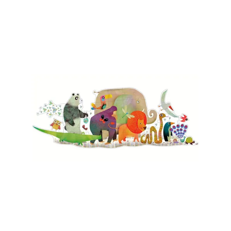 Djeco La parade des animaux, puzzle géant 36 pcs DJO7171<Enfant Puzzle Djeco | Puzzles Dès 4 Ans, 36 Pcs