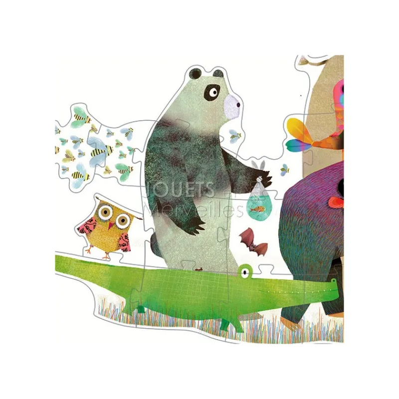Djeco La parade des animaux, puzzle géant 36 pcs DJO7171<Enfant Puzzle Djeco | Puzzles Dès 4 Ans, 36 Pcs