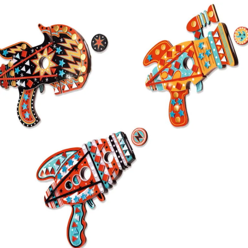 Djeco Lanceurs de jetons à décorer "Kosmik" DIY 7913<Enfant Décoration Enfants | Autocollants Et Décalcomanies