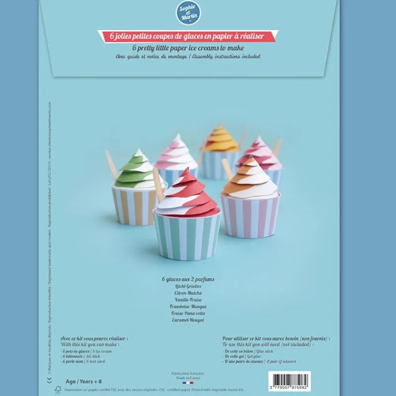 Sophie et Martin Les petites glaces, maquettes en papier ''<Enfant Jeux Et Loisirs Créatifs Fabriqués En France | Paper Toys