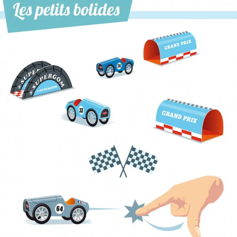 Sophie et Martin Les petits bolides, kit minisuper ''<Enfant Jeux Et Loisirs Créatifs Fabriqués En France | Paper Toys