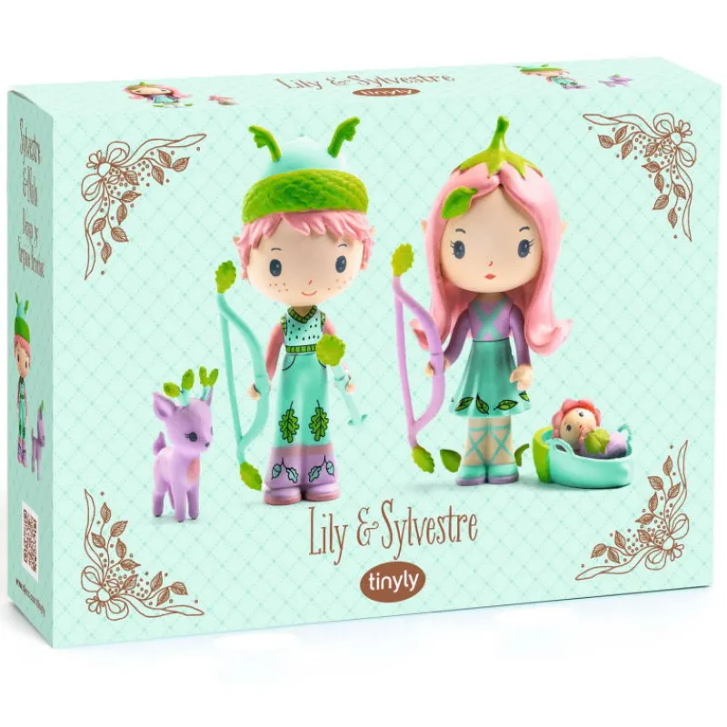 Djeco Lily & Sylvestre "les elfes" figurines tinyly 6960< Tinyly Djeco
