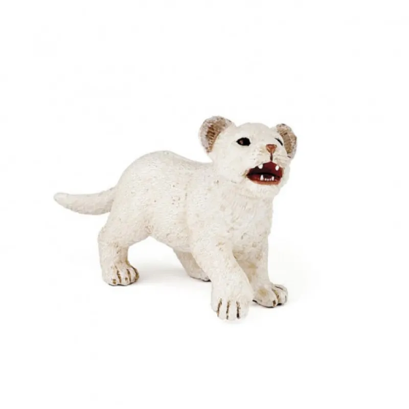 Papo Lionceau blanc 50076, figurines animaux sauvages< Figurines Papo | Ferme En Bois, Centre Équestre Et Zoo
