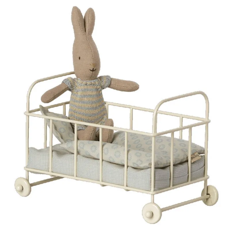 Maileg Lit bébé en métal blanc pour souris< Maison De Poupées