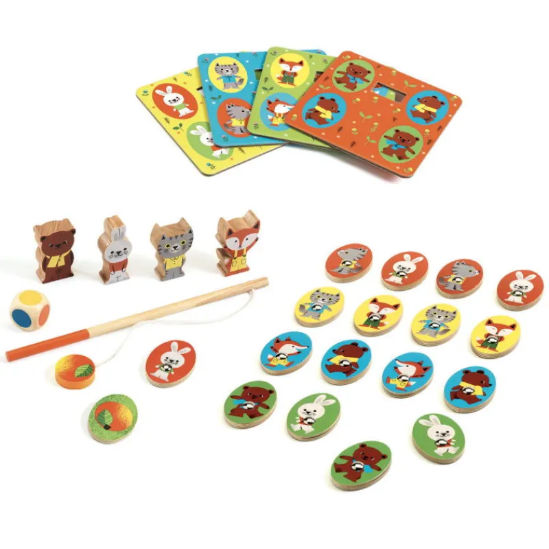 Djeco Ludo Wood 4 jeux éducatifs en bois 1628< Jeux De Société
