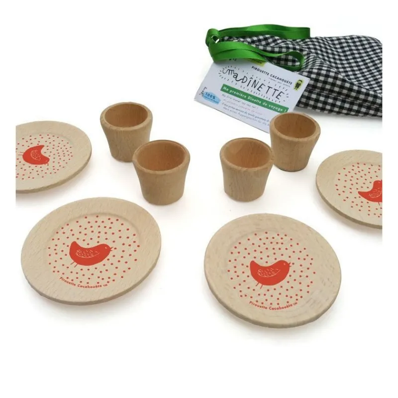 PIROUETTE CACAHOUETE Ma dînette de voyage en bois Pirouette Cacahouète< Jeux Pirouette Cacahouète | Jouets Cuisine, Dînette