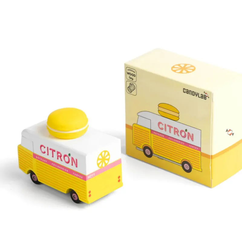 Candylab TOYS Macaron Van voiture - Jaune citron< Jouets Garage, Voitures
