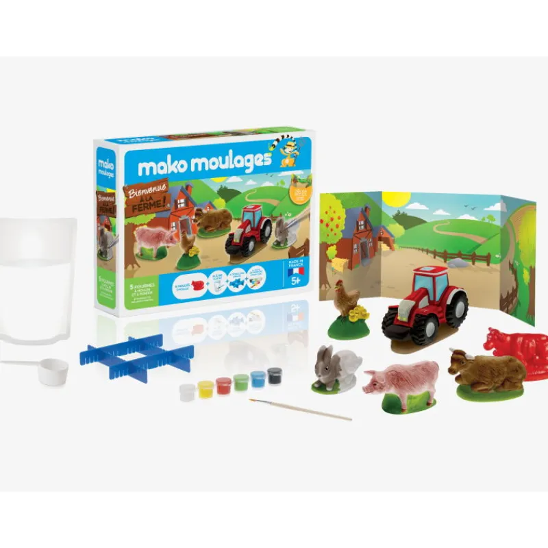 Mako moulages Animaux de la ferme, coffret 6 moules 39011< Mako Moulages Figurines Et Déco | Mako Moulages