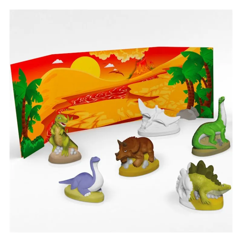 Mako moulages Le monde des dinosaures, coffret 6 moules 39018< Mako Moulages Figurines Et Déco | Mako Moulages