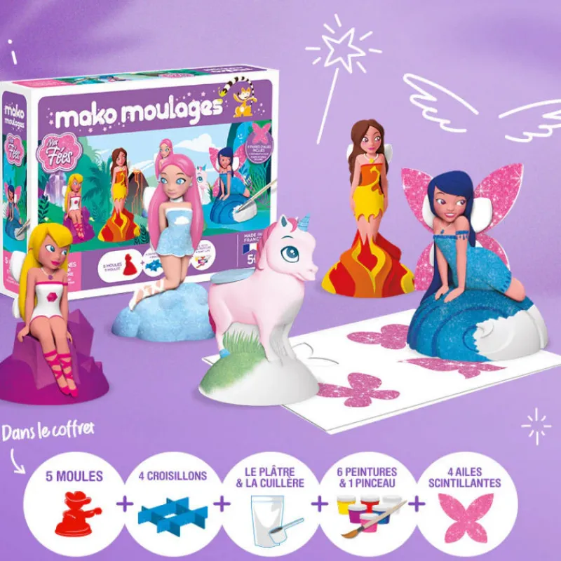 Mako moulages 'Mes fées', coffret 5 moules 39024< Mako Moulages Figurines Et Déco | Mako Moulages