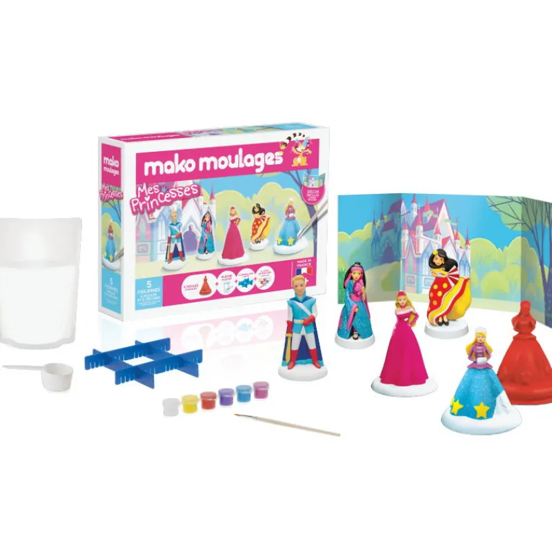 Mako moulages "Prince et princesses" coffret 5 moules 39066< Mako Moulages Figurines Et Déco | Mako Moulages