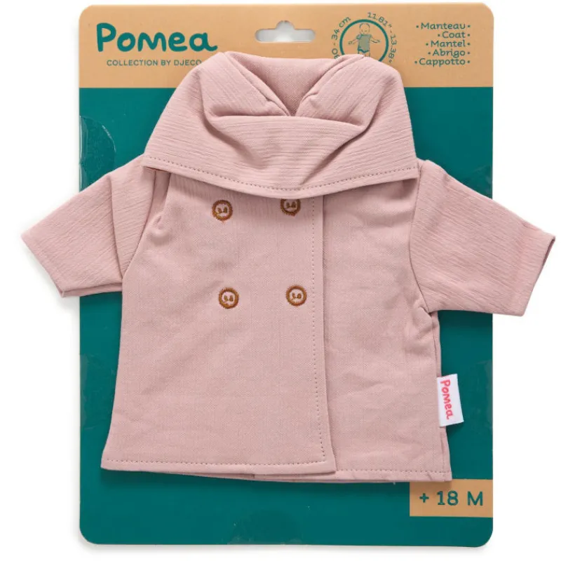 Djeco Manteau rose avec capuche, vêtement de poupée POMEA de 7734< Poupées, Peluches
