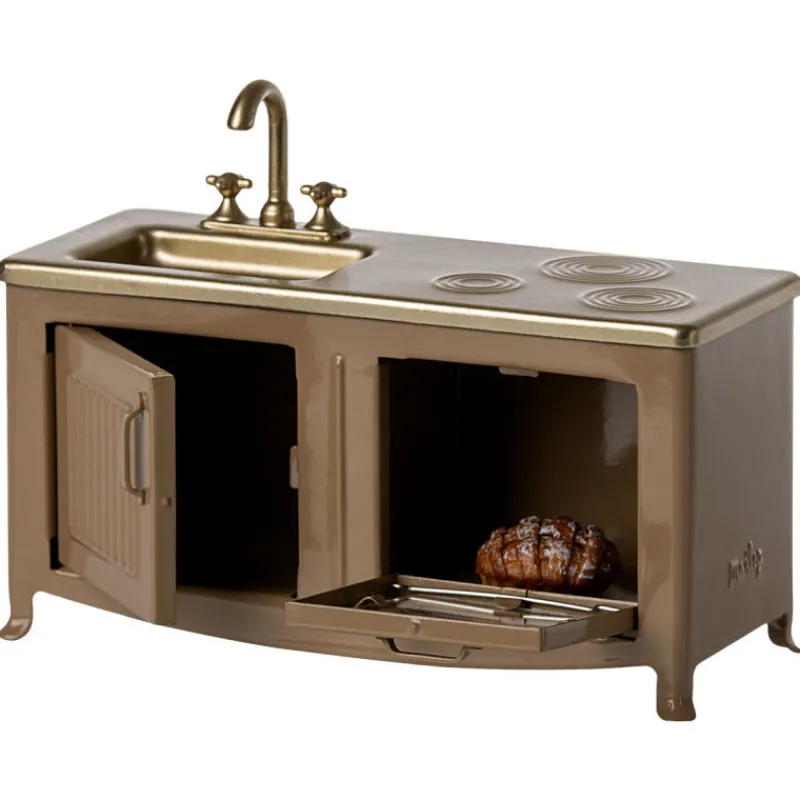 Maileg Meuble de cuisine pour souris - Marron clair< Maison De Poupées