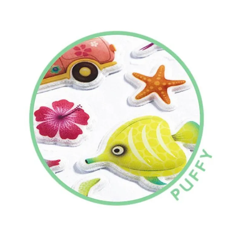 Djeco Mini stickers en relief 'Hawaï' 9769< Autocollants Et Décalcomanies