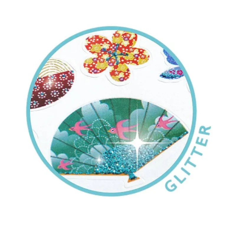 Djeco Mini stickers pailletés 'Japon' 9760< Autocollants Et Décalcomanies