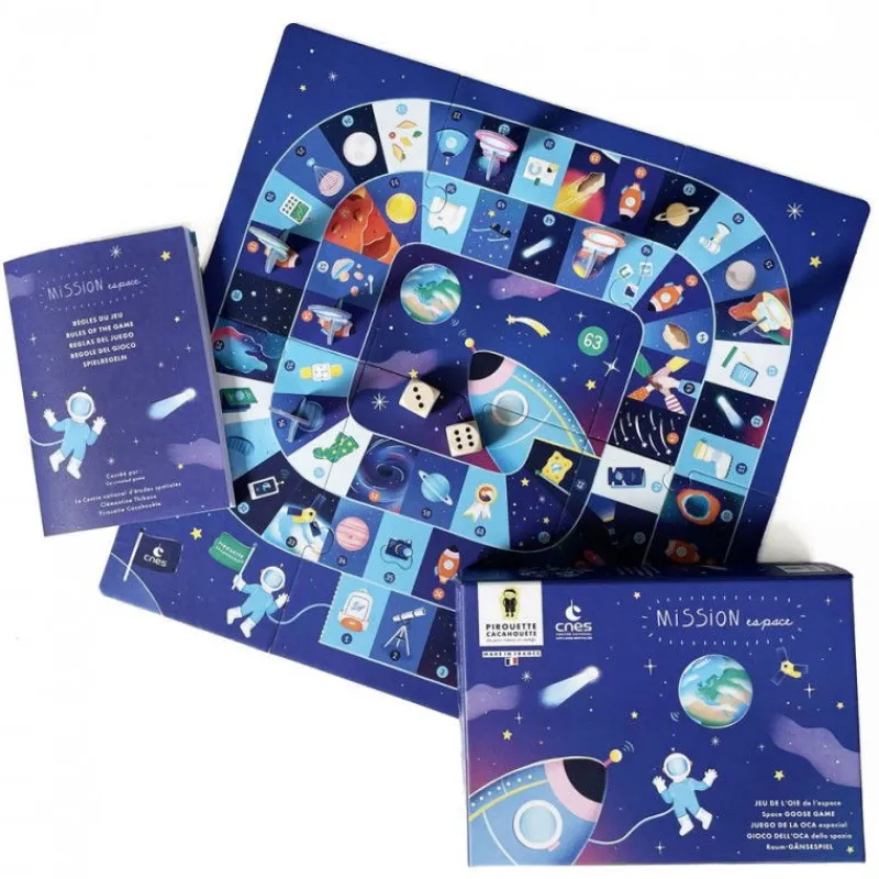 PIROUETTE CACAHOUETE Mission espace, jeu de l'oie de l'espace Pirouette Cacahouète< Jeux Et Loisirs Créatifs Fabriqués En France | Jeux Pirouette Cacahouète
