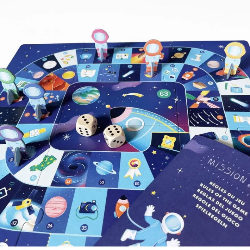 PIROUETTE CACAHOUETE Mission espace, jeu de l'oie de l'espace Pirouette Cacahouète< Jeux Et Loisirs Créatifs Fabriqués En France | Jeux Pirouette Cacahouète