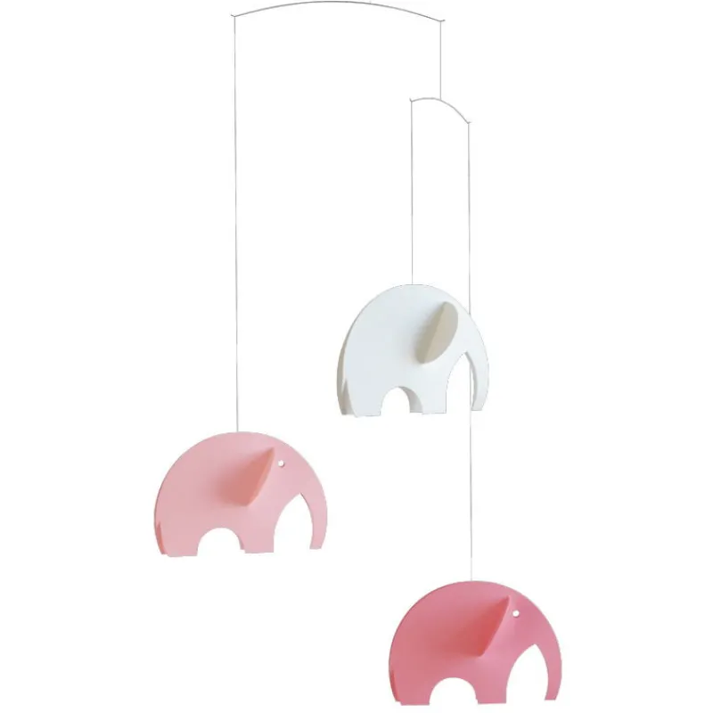 Flensted Mobiles Mobile en papier "Eléphants roses"<Enfant Déco Design | Décoration Enfants