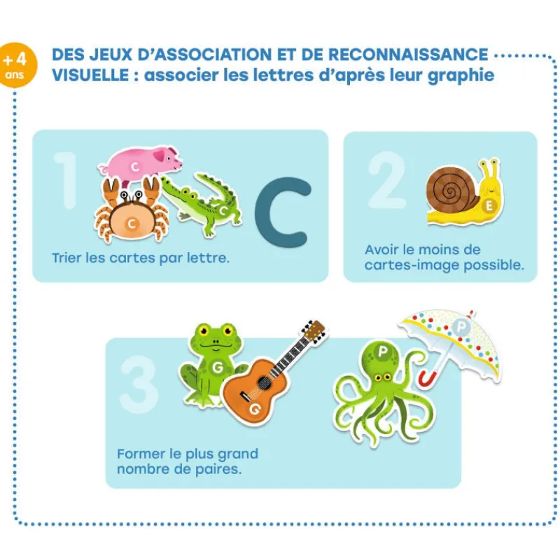 Djeco Mon grand coffret des LETTRES, jeu 8249< Jeux De Société