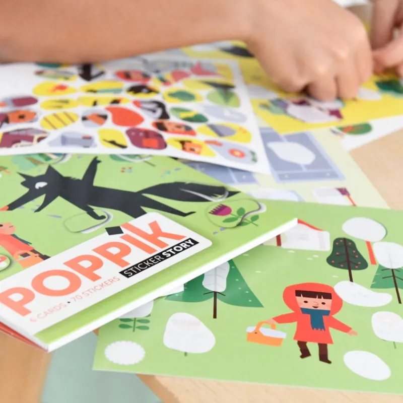 POPPIK Mon histoire en stickers "Le petit chaperon rouge"< Jeux, Puzzles Et Stickers Poppik | Autocollants Et Décalcomanies