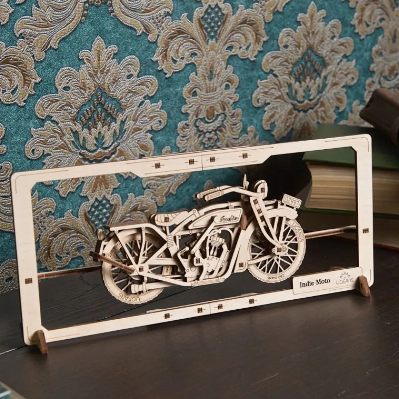 UGEARS models Moto Indie – UGEARS Puzzle 2,5D en bois< Décoration Art Automobile | Déco Design
