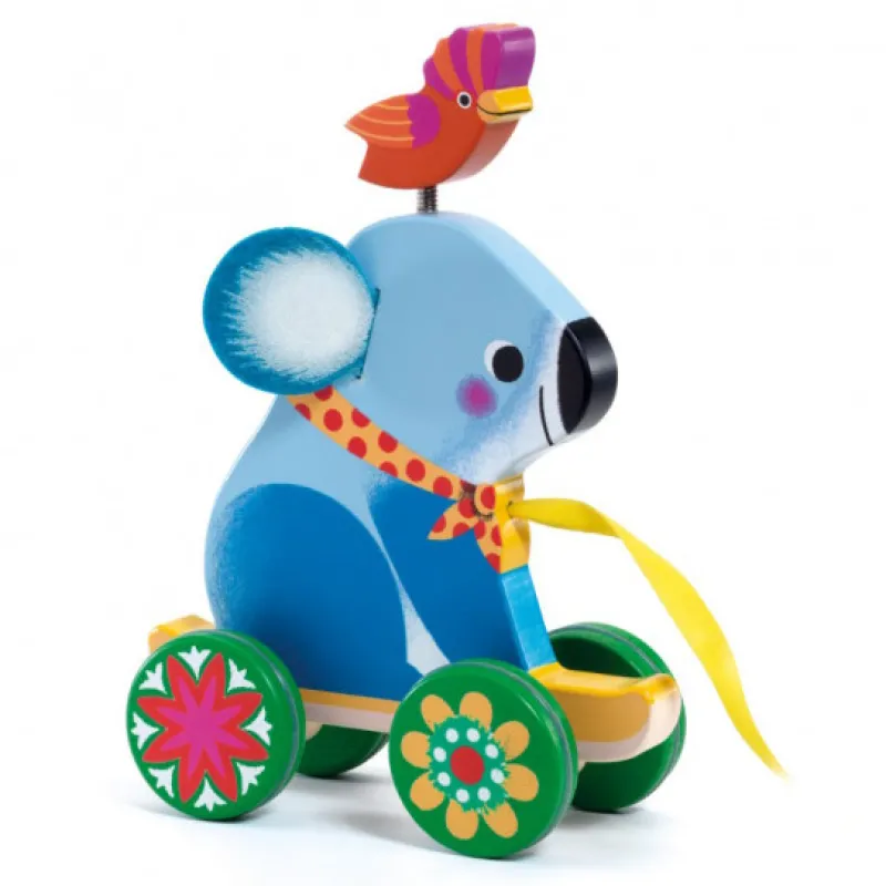 Djeco Otto, jouet koala à traîner 6245< Jouets À Tirer, À Pousser