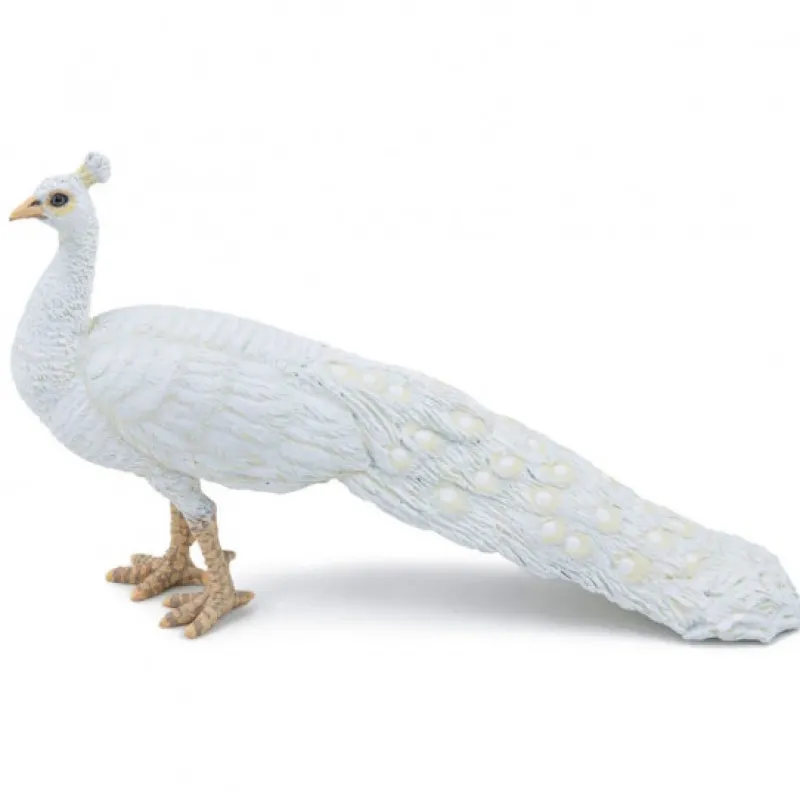 Papo Paon blanc, figurine 51192< Figurines Papo | Ferme En Bois, Centre Équestre Et Zoo