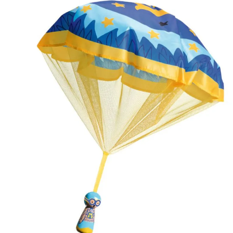 Djeco Parachutiste en bois à lancer "Flying Heroes" 0150< Jouets De Plein Air