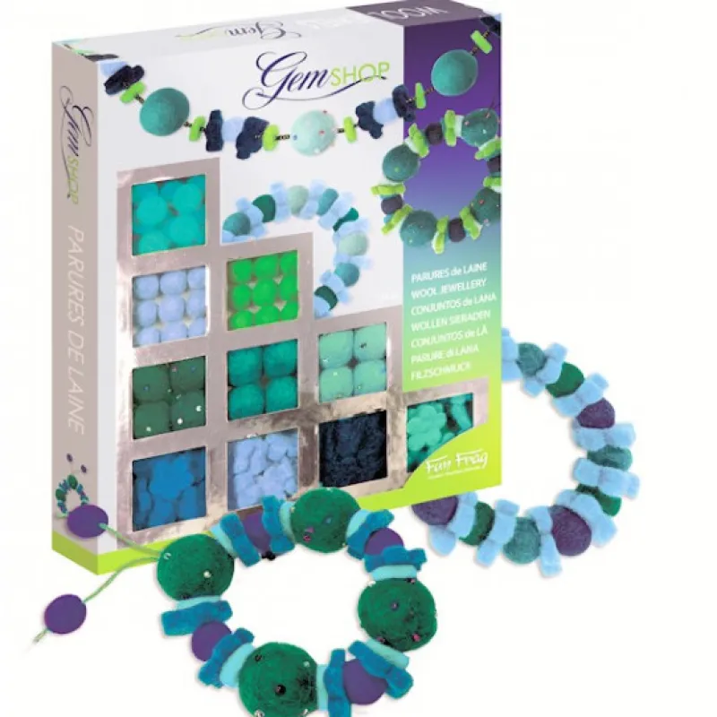 Sentosphere Parures de laine Bleu/Vert GemShop Fun Frag 829< Jeux Et Loisirs Créatifs Fabriqués En France | Perles Et Bijoux