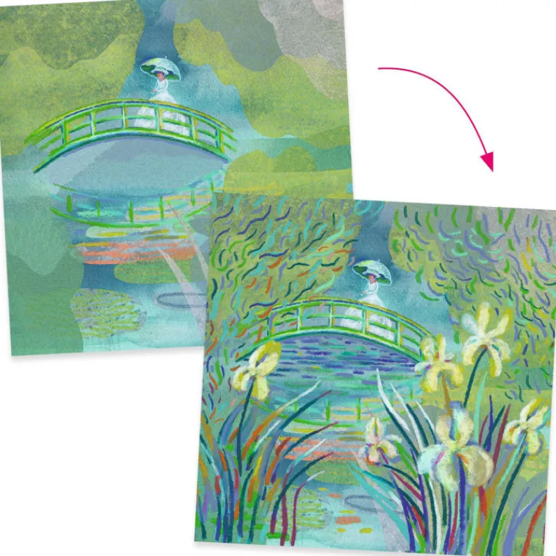 Djeco Pastels "Sur l'étang aux Nymphéas" 9384 inspired by Claude Monet< Dessin, Peinture, Coloriage | Djeco Inspired By