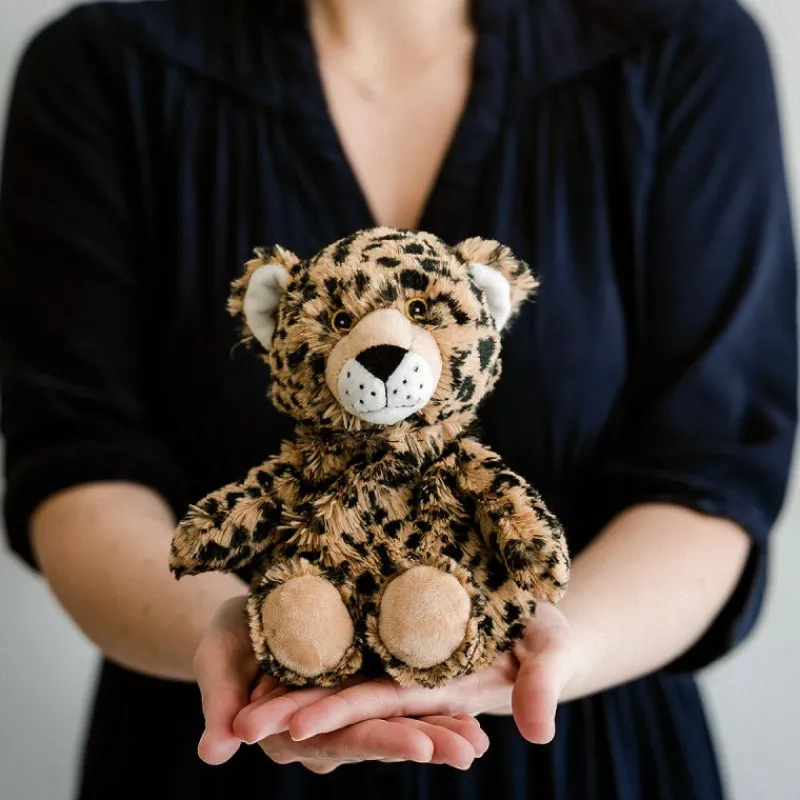 WARMIES Peluche bouillotte Léopard Cozy junior Soframar< Poupées, Peluches | Peluches Naissance, Doudous