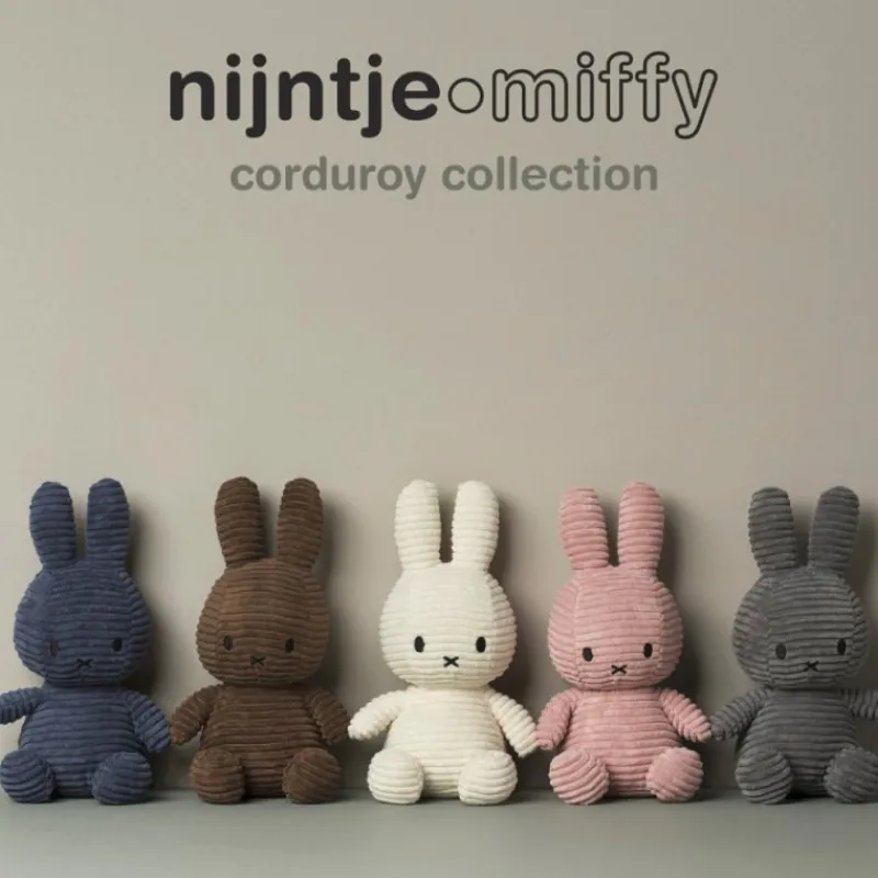 Peluches Miffy & Snoopy Peluche Miffy en velours côtelé blanc crème 23cm< Poupées, Peluches | Peluches Naissance, Doudous