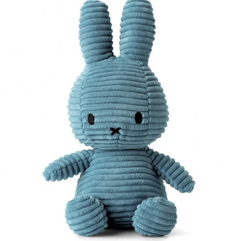Peluches Miffy & Snoopy Peluche Miffy en velours côtelé bleu "aviateur" 23cm< Poupées, Peluches | Peluches Naissance, Doudous
