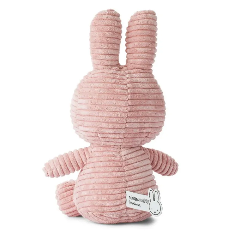 Peluches Miffy & Snoopy Peluche Miffy en velours côtelé rose 23cm< Poupées, Peluches | Peluches Naissance, Doudous