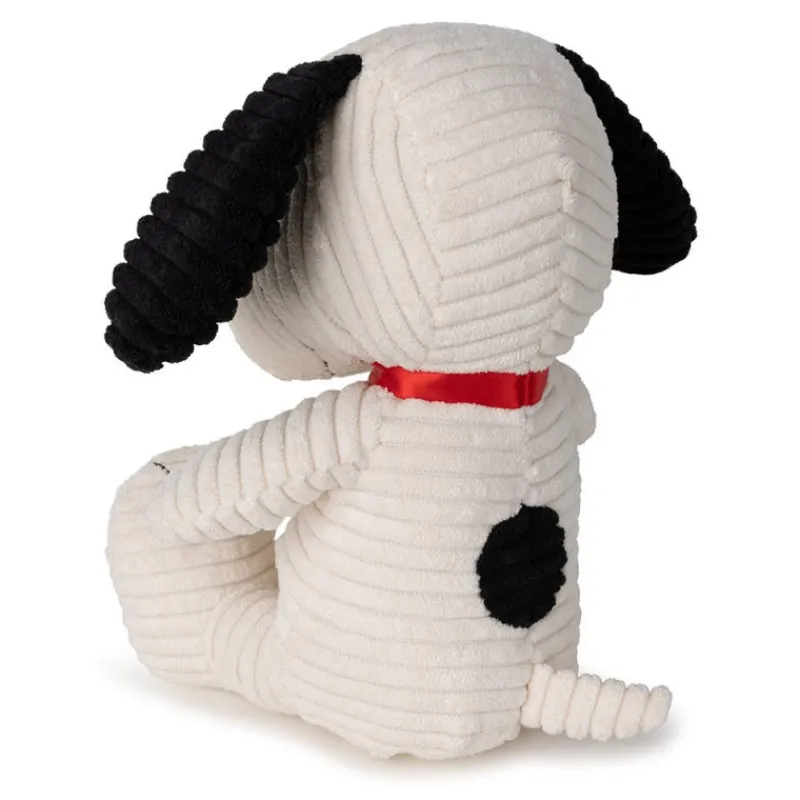 Peluches Miffy & Snoopy Peluche Snoopy assis en velours côtelé crème - 19cm< Poupées, Peluches