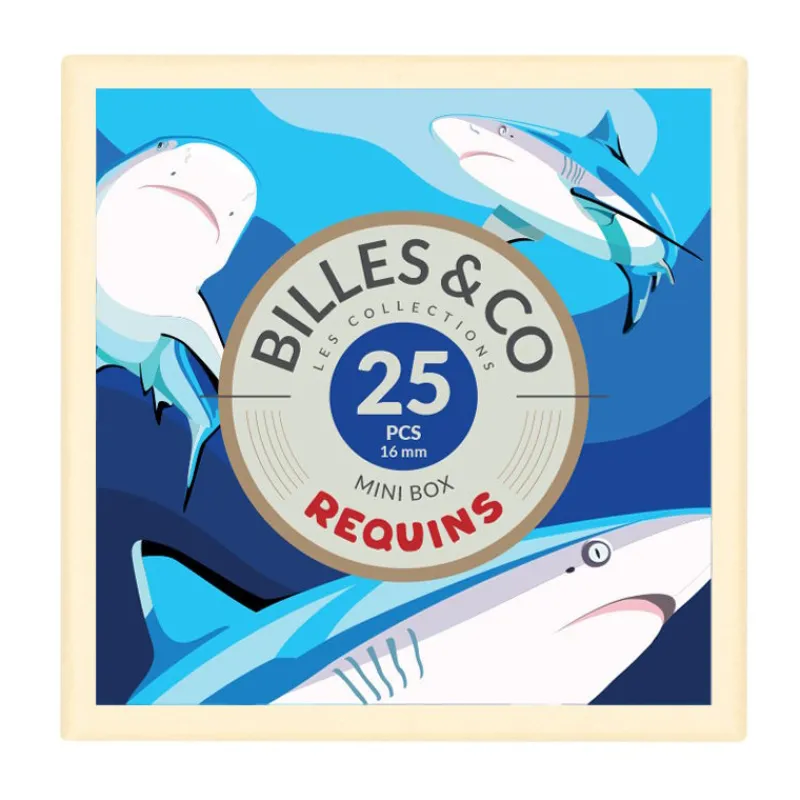 Billes & Co Petit coffret de billes "Requins" Billes & Co< Jeux De Société
