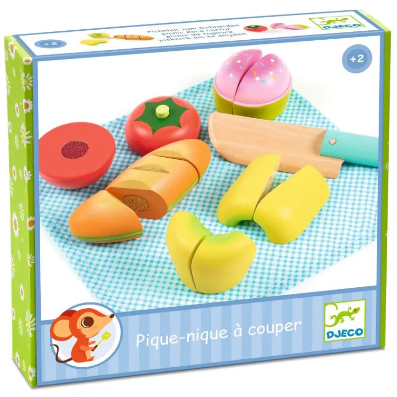 Djeco Pique-nique à couper, jouet dinette 5511< Jouets Cuisine, Dînette