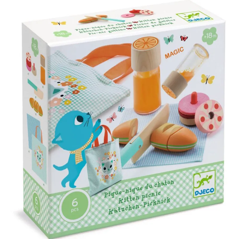 Djeco Pique-nique du chaton, dinette 5508< Jouets Cuisine, Dînette