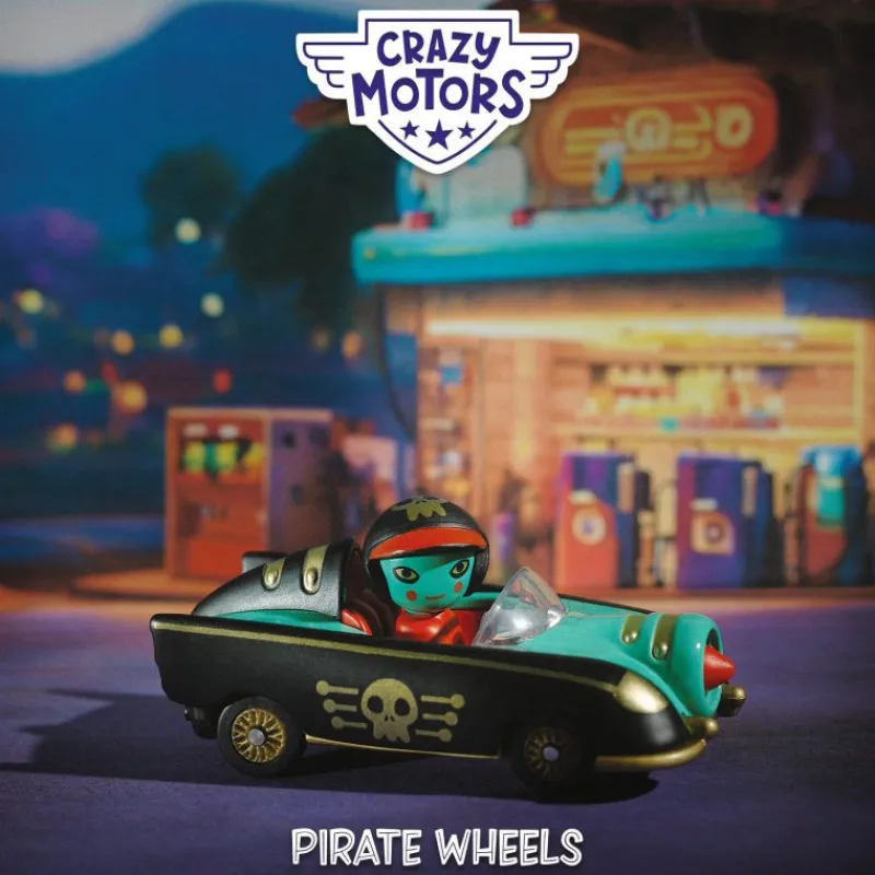 Djeco Pirate Wheels Voiture Crazy Motors 5487< Jouets Garage, Voitures