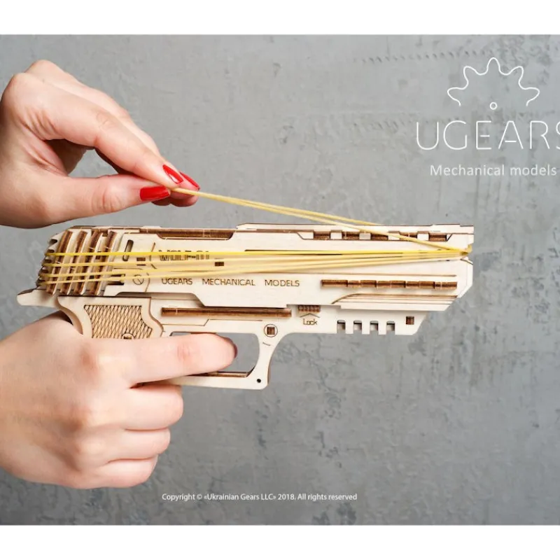 UGEARS models Pistolet Wolf 01 – UGEARS Puzzle 3D Mécanique< Puzzles 3d | Jeux De Construction