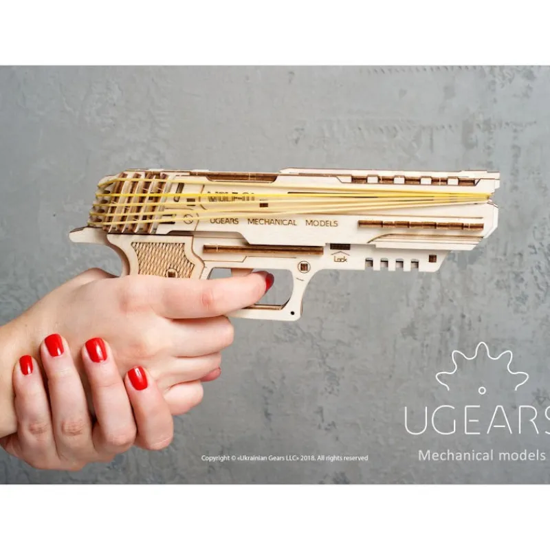 UGEARS models Pistolet Wolf 01 – UGEARS Puzzle 3D Mécanique< Puzzles 3d | Jeux De Construction