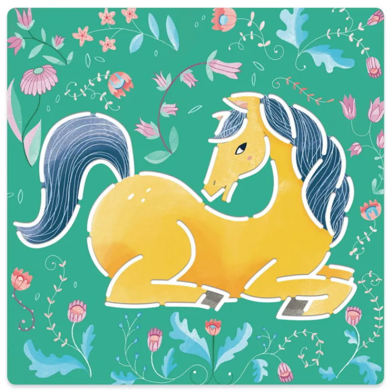 Djeco Pochoirs Chevaux 8915< Pochoirs Djeco