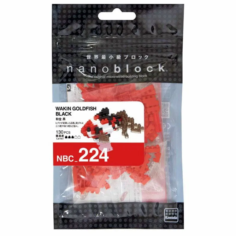 nanoblock Poisson voile de Chine rouge, noir et blanc< Jeux De Construction