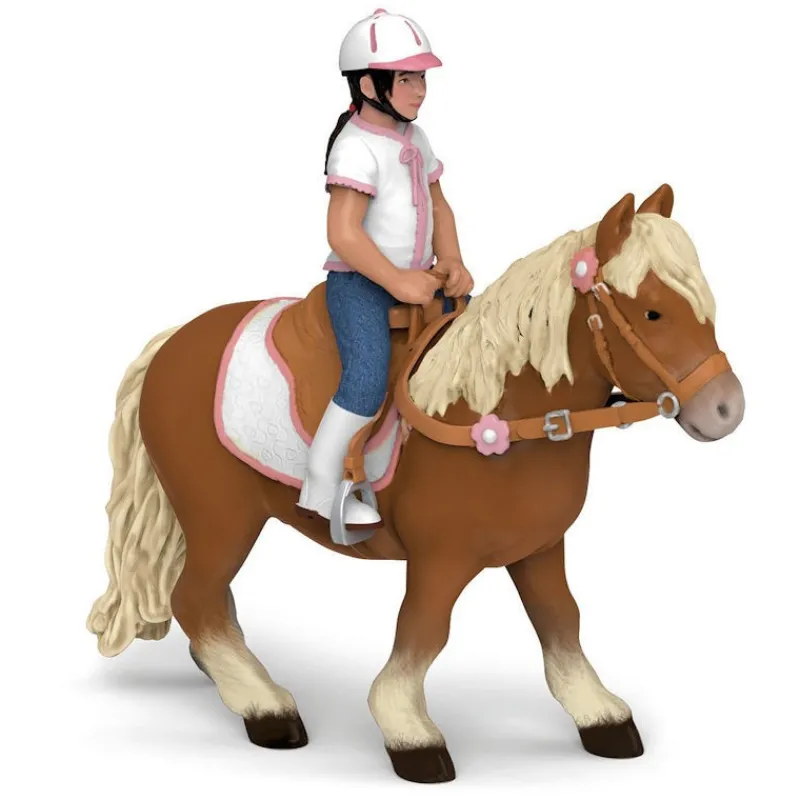 Papo Poney Shetland avec selle 51559< Figurines Papo | Ferme En Bois, Centre Équestre Et Zoo
