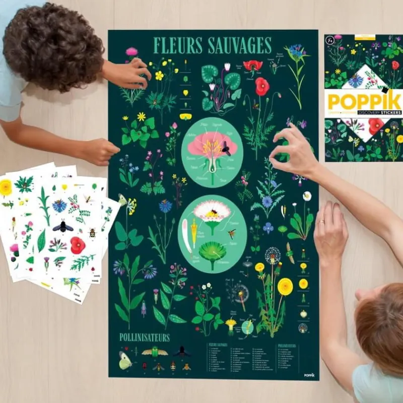 POPPIK Poster en stickers "Botanique"< Jeux, Puzzles Et Stickers Poppik | Autocollants Et Décalcomanies