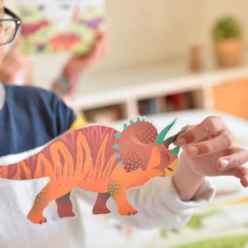 POPPIK Poster en stickers "Dinosaures"< Jeux, Puzzles Et Stickers Poppik | Autocollants Et Décalcomanies