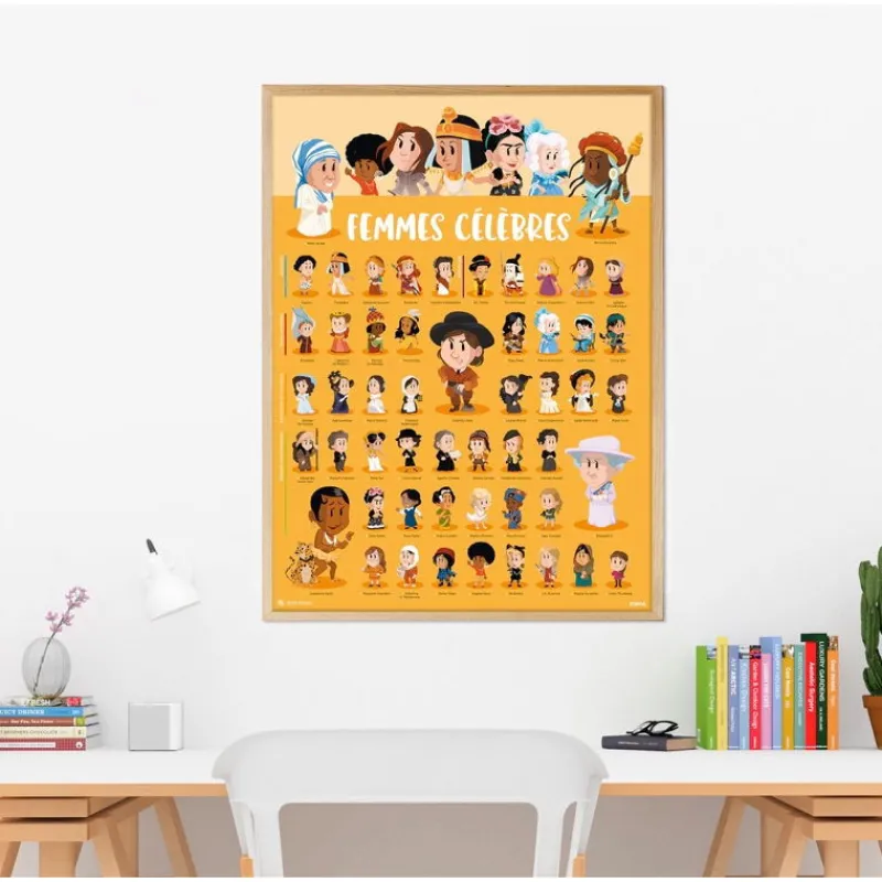 POPPIK Poster en stickers "Femmes célèbres"< Jeux, Puzzles Et Stickers Poppik | Autocollants Et Décalcomanies