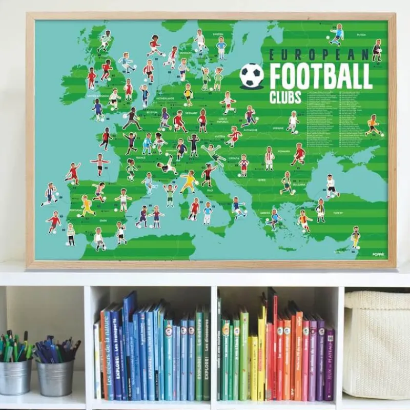 POPPIK Poster en stickers "Football"< Jeux, Puzzles Et Stickers Poppik | Autocollants Et Décalcomanies