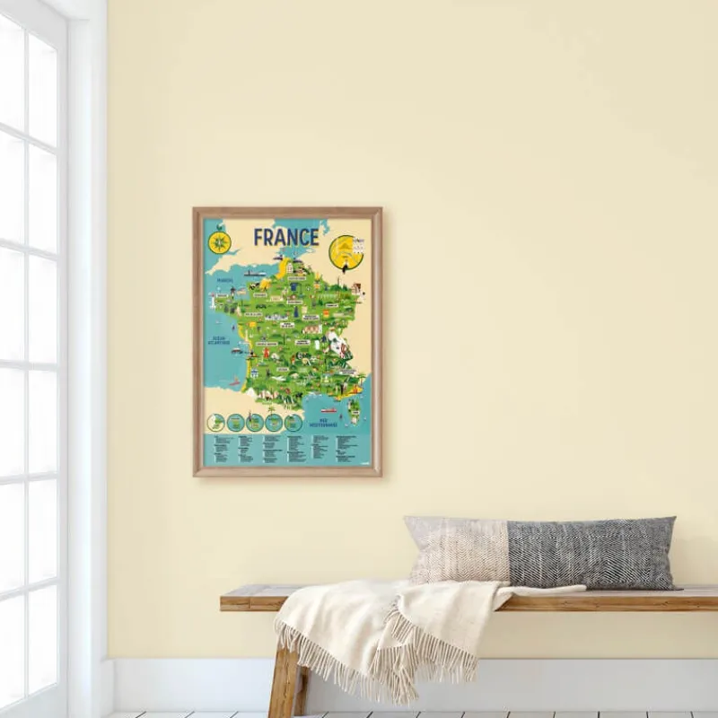 POPPIK Poster en stickers "La France"< Jeux, Puzzles Et Stickers Poppik | Autocollants Et Décalcomanies